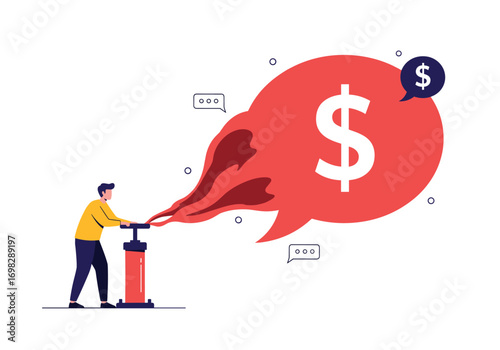 Illustrating the concept of increasing wealth and financial growth through dedicated effort and smart financial strategies