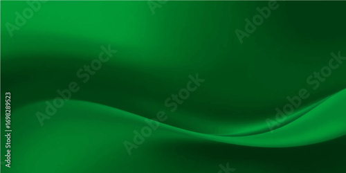 Soft, flowing green and blue abstract waves create a dynamic, colorful backdrop with a smooth, silky texture