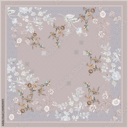 beautiful flower pattern floral seamless digital
