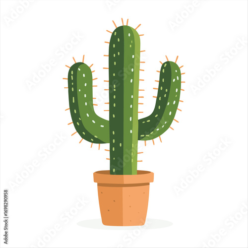 vector Succulent plant in terracotta pot