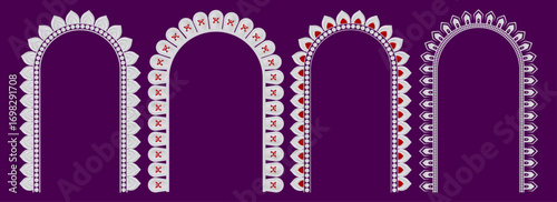  indian Big Hindu festival, Durga Puja sale. Happy Durga Puja. offers a Ganesh Chaturthi circle frame. Durga Puja Arch Set. Frame. Navratri, Border. Diwali sale. Durga Puja. Festival
