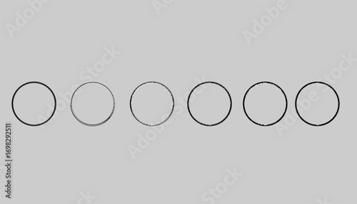  circular smears various rotation styles frame logo, vector illustration