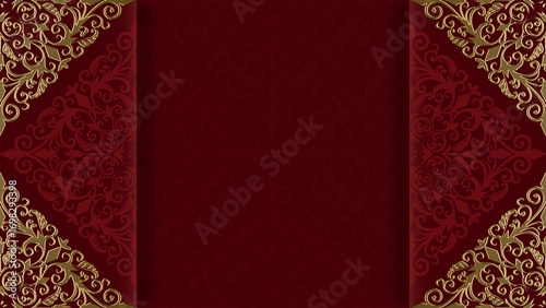 red and gold background