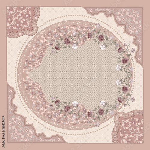 scarf flower combination ornament design hijab