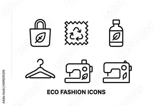 Eco fashion icons: sustainable style symbols and green clothing elements