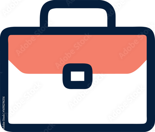 Modern business briefcase icon representing work professionalism travel finance and corporate success opportunities