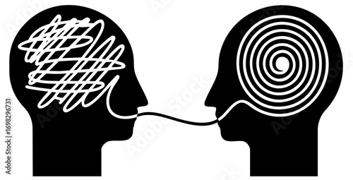 Diagnostic process in medicine and psychology — doctor transforms chaotic symptoms into structured order for accurate diagnosis