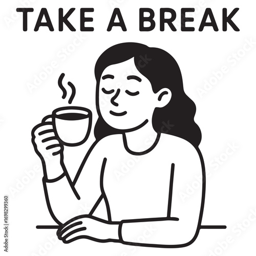 people enjoying free time, drinking coffee, daily routine, invitation to hang out, 
for social media stickers and posts, marketing, restaurants and coffee bars vector