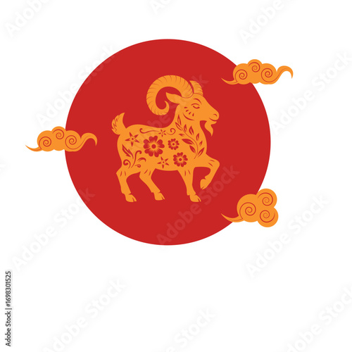 Wallpaper Mural Chinese New Year 2027. Year of the Goat. Vector Illustration Torontodigital.ca