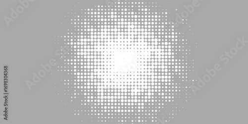 Dotted vector abstract background, light grey dots in perspective flow, dotty texture abstraction, big data technology image