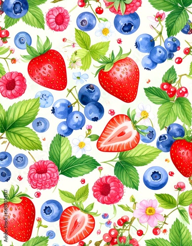 Vibrant berry pattern