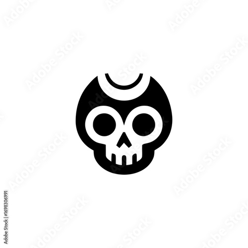 Bold Cartoon Skull Illustration for Creative Designs