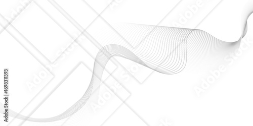 Abstract wave element for design. Digital frequency. Elegant abstract smooth swoosh speed gray wave modern stream. art background. Vector illustration. Wave with lines created using blend.	
