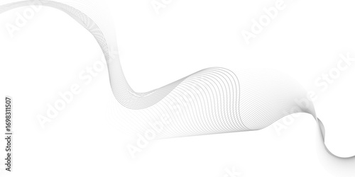Abstract wave element for design. Digital frequency. Elegant abstract smooth swoosh speed gray wave modern stream. art background. Vector illustration. Wave with lines created using blend.	
