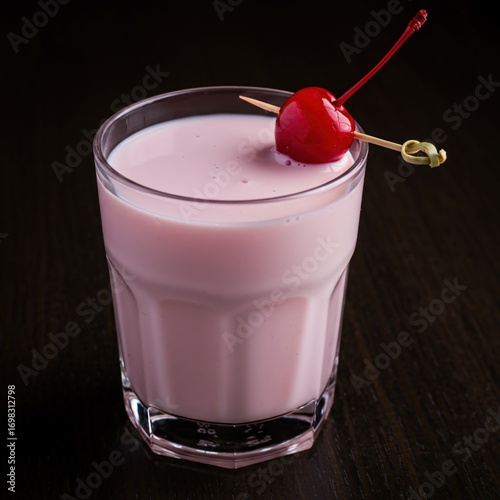 Wallpaper Mural Exquisite Macro: Cherry Milk Still Life with Maraschino Accent in 8k Detail. Torontodigital.ca