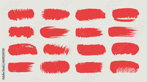 A collection of 15 hand-drawn oval highlighter marks in bright red ink against a pure white background.