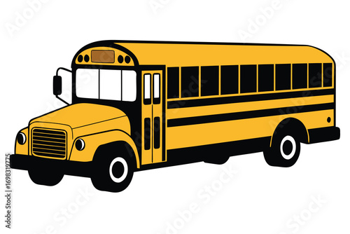 Yellow school bus transportation vehicle kids students education travel