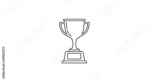 Simple Outline Illustration of a Trophy Cup.