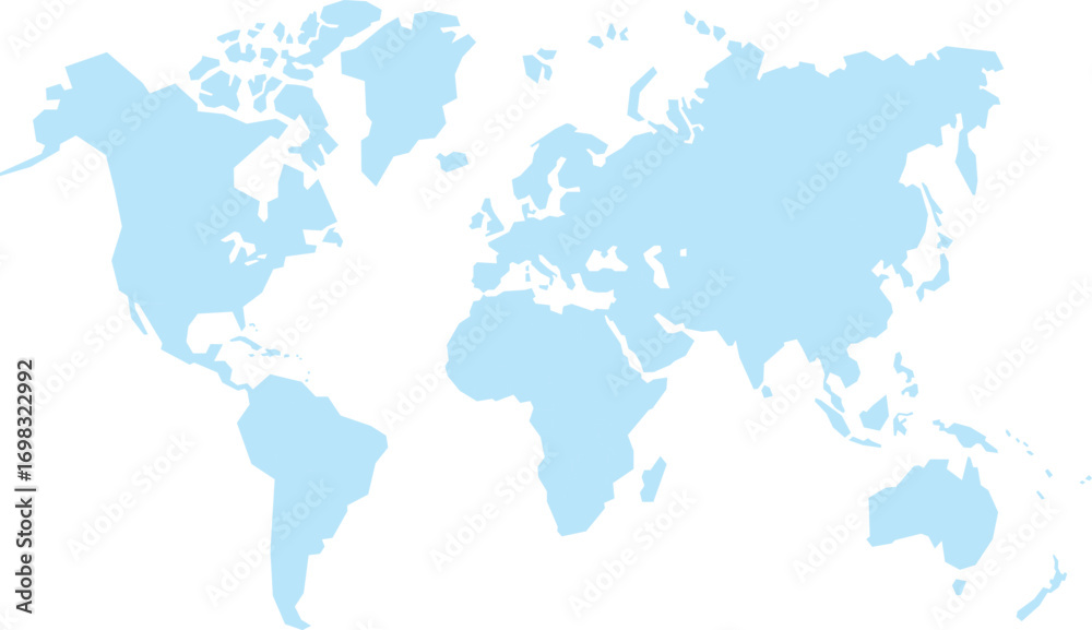 Obraz premium Global Map in Editable Vector Format