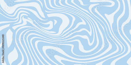 Abstract background seamless pattern with colorful waves. Trendy vector illustration in retro psychedelic style