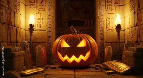 Ancient curses meet Halloween folklore as a glowing jack-o'-lantern is discovered in a dusty Egyptian tomb