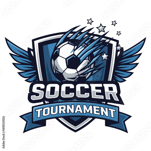 Modern football emblem logo design
