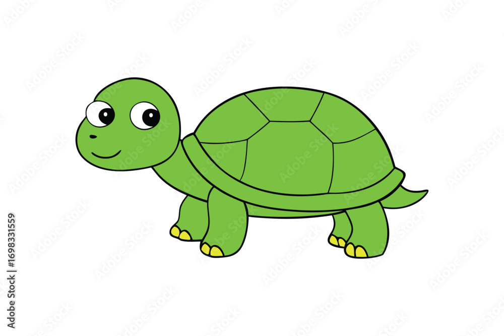 Fototapeta premium Tortoise Illustration on White Background