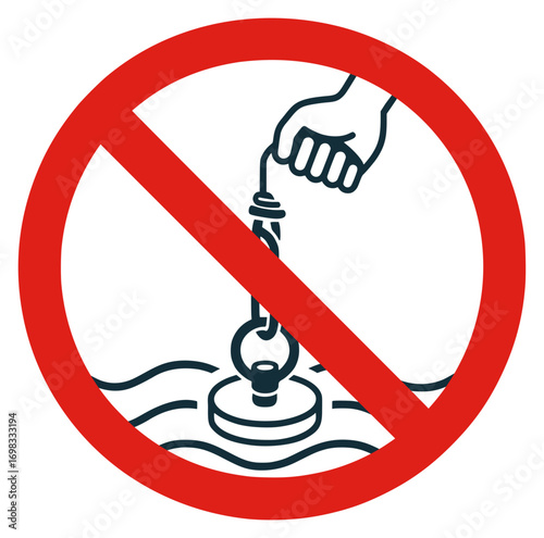 magnetic  fishing not allowed warning sign