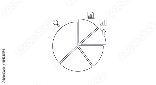 Simple Pie Chart with Proportional Segments.