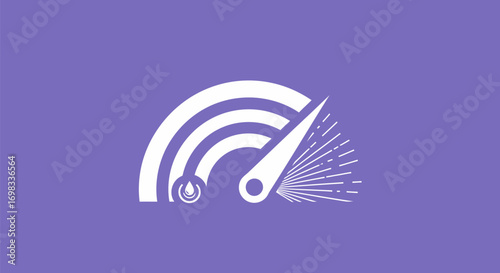 Fast performance meter icon showing maximum speed.