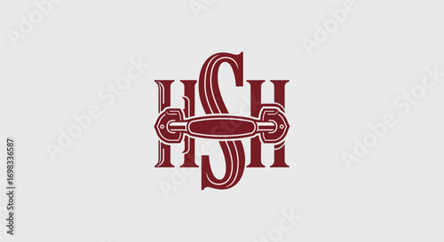Vintage HSH monogram logo with a central dumbbell icon.