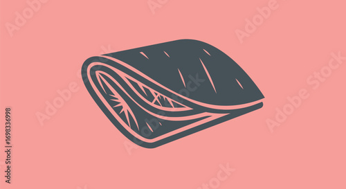 Minimalist vector illustration of a folded wallet.