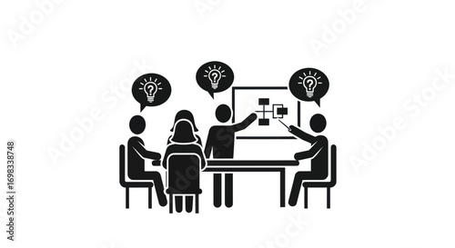 Team Brainstorming Session: Collaborative Idea Generation.