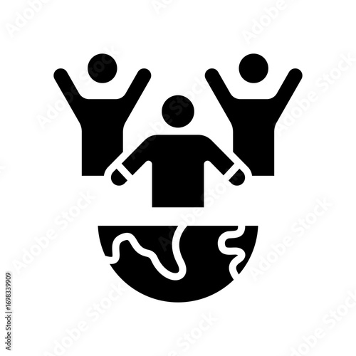 Diversity Inclusion glyph icon