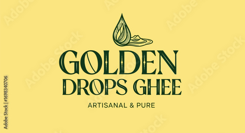 Golden Drops Ghee Artisanal and Pure Logo.
