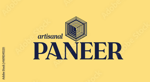 Artisanal Paneer Logo with Geometric Design.