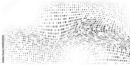 Modern mesh halftone gradient texture. Vanishing polka dot background art modern abstract