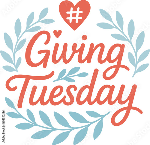 Giving Tuesday Heartfelt Charity Event Illustration