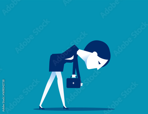 Regret. Businessman stressed and anxiety on failure