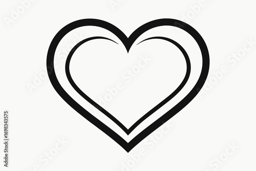 Heart shaped diamond with love and romance design illustration