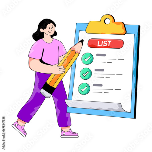 Premium download illustration of checklist