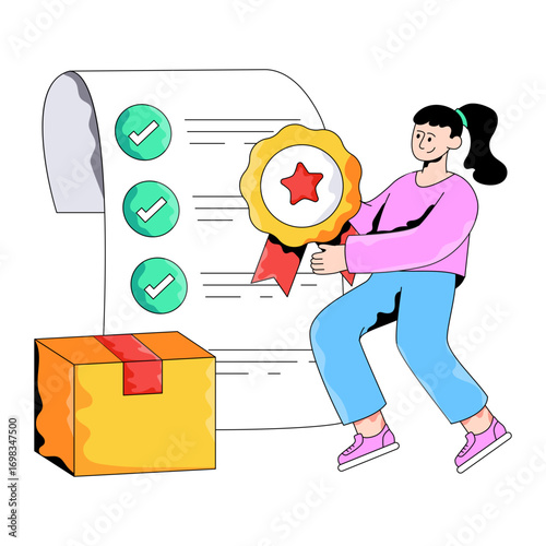 Premium download illustration of quality assurance