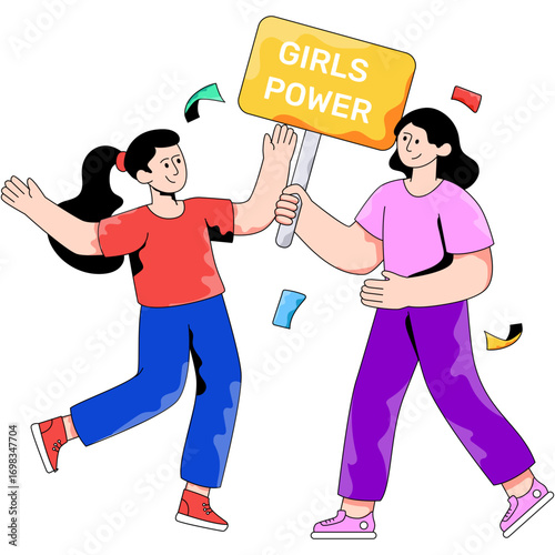 A creative design illustration of women empowerment