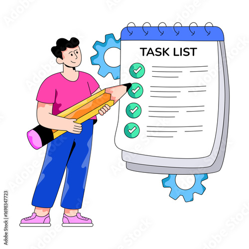 Premium download illustration of task list