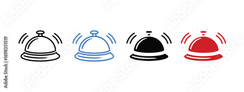 Hotel bell icon vector. alert bell symbol. vector illustration.