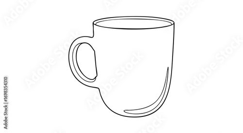 Sip in style with this modern mug line art design, perfect for branding and creative projects