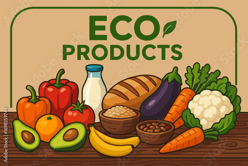 : Eco Food Products Illustration_simple_compose