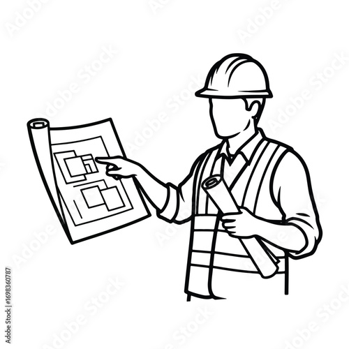 Silhouette illustration of a construction excavator digging into the earth, creating a hole.