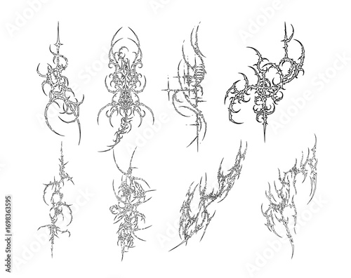 Brutal Cybersigilism Tattoo Design
