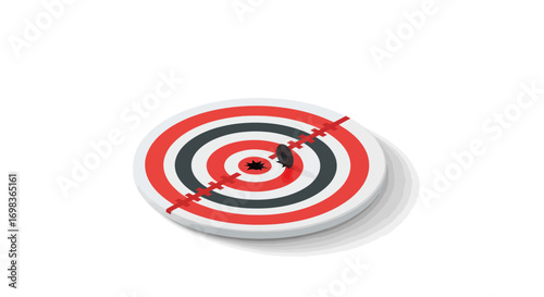 Circular Target with Missed Center Point.